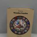 200 Pieces Fairy Wooden Puzzles for Adults, Mushroom Unique Shaped Wooden Jigsaw Puzzles for Adults, Flowers Irregular Adult Wood Puzzle Creative Gift with Exquisite Wooden Box