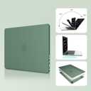 EooCoo Case Compatible with MacBook Pro 14 inch M5 2026-2021 M4 M3 M2 M1 Pro/Max Chip, Matte Grip, Bump-Resistant, Hard Shell Cases with Keyboard Cover, Screen Protector - Midnight Green