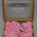 MACTING Artificial Flowers 30PCS Pink Fake Flowers with Stem Real Touch Soft Foam Roses for Valentines Day Gifts Wedding Bouquet Table Centerpieces Party Bridal Shower Birthday Home Spring Decorations