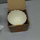 choxila Ceramic Bowl Set of 4 Footed Dessert Bowls with Spoon, Elegant Trifle Bowl with Pedestal for Candy, Salad, Fruit, Tiramisu, Party Serving Punch Bowls