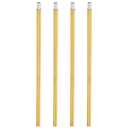 PATIKIL Threaded Extension Rod, 4 Sets 12" M10 x 1mm Fine Thread Lamp Pipe with Lamp Pipe Nipples for Pendant Light Island Lighting Chandeliers Stems, Dark Gold