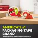 Scotch Sure Start Packing Tape, Clear, Quiet Unwind and Easy Start, 1.88 in. x 22.2 yd., 6 Tape Rolls with Dispensers