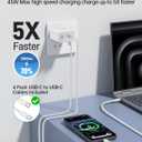 45W iPhone 17 16 15 Charger Fast Charging, 2Pack Dual Port USB C Charger Block with Long 60W 3/6/10/10FT USB C to C Cable, PD 3.0 Wall Charger Plug for iPhone 17/16 Pro Max/15 Series/iPad Pro