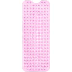 ENKOSI Bath Mat - Large Non Slip Bathtub & Shower Mat - Extra Long 40 x 16 Inch Bathroom Mats for Tub Nonslip Anti Slip Bathmats (40x16 Clear Pink 1-Pack)