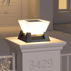 Outdoor Post Lights, 11" Hard Wired Pillar Light, IP54 Waterproof Column Lamp E26 LED Bulb Modern Fence Deck Lantern 3000K Outside Landscape Lighting for Patio Garden Backyard Gate Decoration