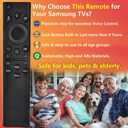 Replacement for Samsung TV Remote, for All 2019-2026 Samsung Remote Control for Smart TV with Voice Control