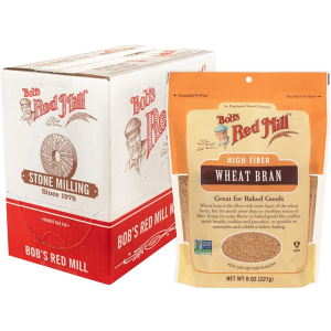 Bob's Red Mill Wheat Bran, 8oz (Pack of 4) - Non GMO, Vegan, Kosher, Best Buy Aug 11, 2027