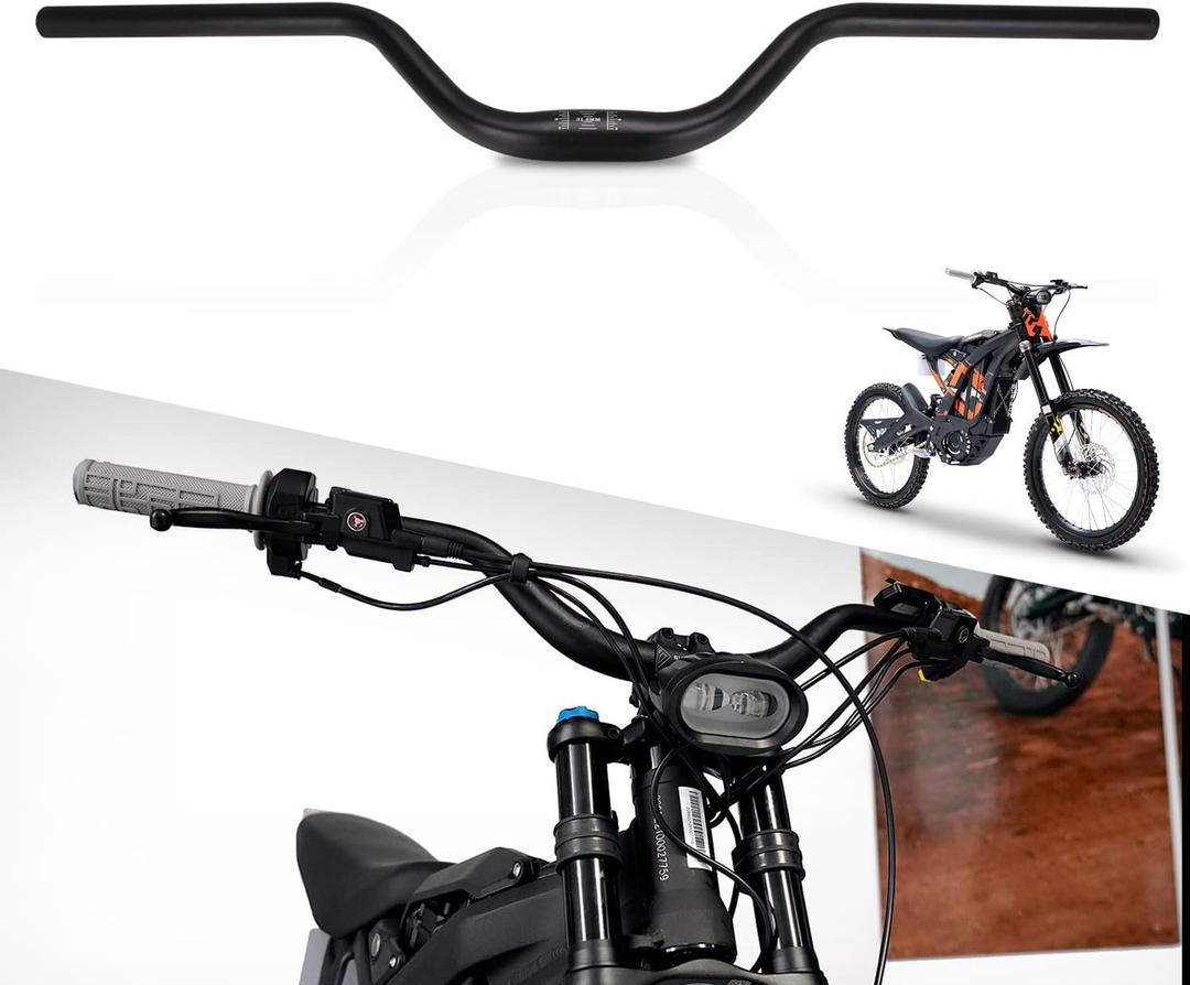 JFG RACING Sur Ron Handle Bar,Motorcycle Handlebars 7/8'' 22MM Aluminum Riser Swallow Handle Bar for Sur Ron Surron Light Bee X/S Segway X260 X160 Electric Dirt Bike Ebike Black