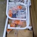 Hall of Games EZ Fold Premium Indoor Arcade Basketball Game with Steel Frame and Polycarbonate Backboard, Dual Shot Electronic Scoring with 6 Size 3 Balls Included, Perfect for Basement Game Rooms