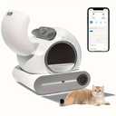 Automatic Cat Litter Box Self-Cleaning – 65L Large Capacity, 9L Waste Bin – Smart Robot with WiFi App, Odor Control, Quiet & Safe – Enclosed Electric Catbox for Multiple Cats