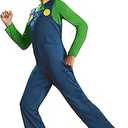 Disguise Nintendo Luigi Costume for Kids, Officially Licensed Super Mario Brothers Boys Costume Large 10-12