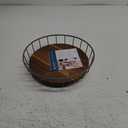 iDesign The Ra Safford Collection Acacia Wood and Wire Turntable, 11", Spinner