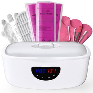 Paraffin Wax Machine for Hands and Feet, Paraffin Wax Warmer with Auto Mode for Beginner-Friendly Home Spa, All-in-One Kit for Paraffin Bath (White)