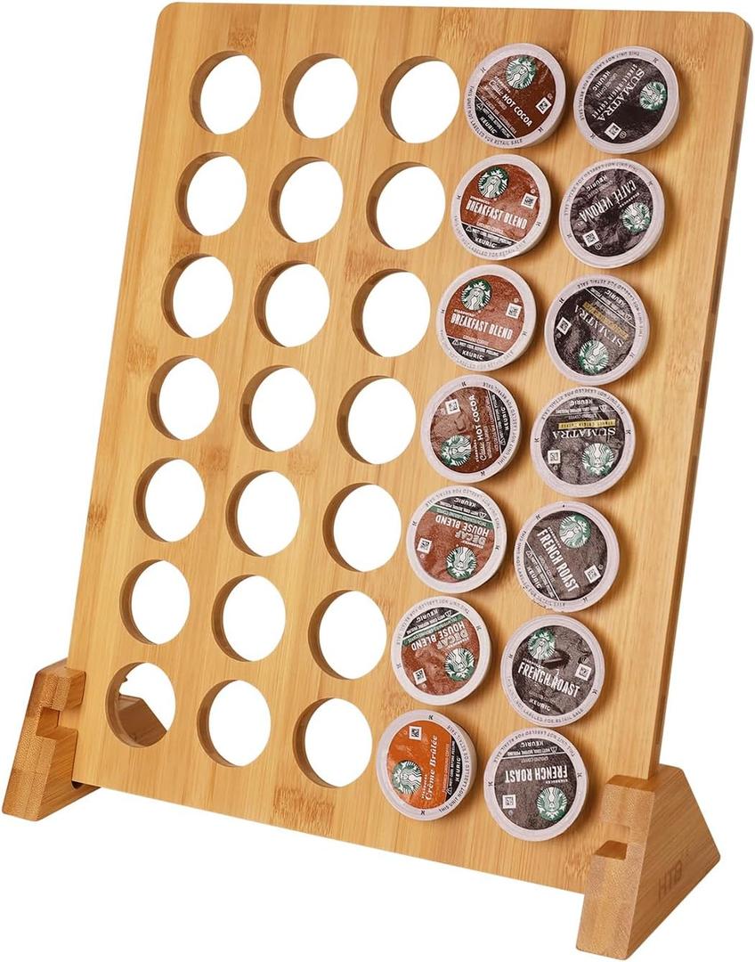 HTB Coffee Pod Stands for K Cup Pods, Kpod Coffee Pods Holder Holds Up 35 Cups,K Cups Holder,Organizer for Home Kitchen Storage, Coffee Station Organizer Accessories