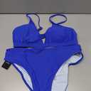 SUUKSESS Women High Waisted High Cut Bikini Set Sexy Triangle Two Piece Swimsuits (127 Royal Blue)