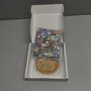 Glass Mosaic Tiles for Crafts, 500g Irregular Tiny Mosaic Tile with Bamboo Coaster, Crystal Mosaics Pieces Stained Bulk for DIY Art Projects Gifts, Family Bonding Activities (Mint Color)