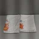 ARKENY Fall Kitchen Towels Set of 2,Orange Pumpkin Grey Buffalo Check Autumn Dish Towels 18x26 Inch Drying Dishcloth,Farmhouse Home Decoration AD118