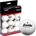 Franklin Sports Ping Pong Balls - Official Size + Weight White 40mm Table Tennis One Star Professional Durable High Performance 12 Count (Pack of 1), White