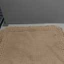 RESARE Waffle Bath Mat for Bathroom, Super Absorbent Bathroom Rugs Non Slip Machine Washable, Ultra Soft Quick Dry Boho Bath Rugs with Tassels for Floor, Upgraded Bordered Design, 24"x36" Brown