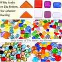 3200 Pcs Colorful Irregular Crystal Mosaic Tiles, 6.6lb Tiny Mosaic Tile DIY Hobbies Children Handmade Crystal Craft for Craft Bathroom Kitchen Home Decoration DIY Art Projects