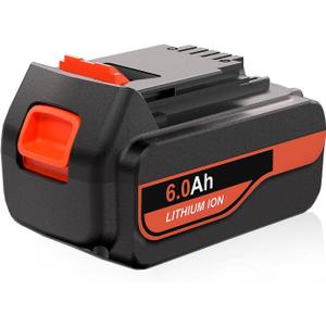 Real Capacity6.0Ah Replacement for Black and Decker 20v Lithium Battery LBX20 LB20 LBXR20 LBXR2020 LB2X4020 LB2X4020 LST220, Compatible with Black Decker 20v Max battery Chargers and Cordless Tools