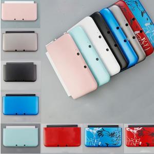 Top & Bottom Faceplate Cover Plate Case Housing Shell for 3DS XL/LL Console Front Back Cover (Black)