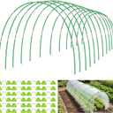 72 Pcs Garden Hoops for Raised beds, 12 Sets of 8 FT Rust-Free Fiberglass Support Greenhouse Hoops Grow Tunnel for Garden Netting Plant Shade Cloth Row Cover DIY Plant Support Garden Stakes