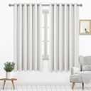 DWCN Thermal Blackout Curtains 63 Inch Length, Room Darkening Drapes for Bedroom, Grommet Living Room Extra Wide Panels -Ivory, W70 x L63 Inch, Set of 2