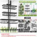 vorona Shower Caddy Hanging, 3 Tier Adjustable Rustproof Shower Organizer Hanging, Anti-Slip Buckle, Stainless Steel Shower Racks for Inside Shower with 8 Hooks, Shower Rack Bathroom Accessories