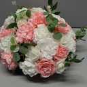 VEVOR Flower Ball Arrangement Bouquet 10 PCS, 17.7-Inch Diameter Artificial Flower Balls Wedding Table Centerpieces, Rose Arrangements for Wedding Centerpiece Home Decorations, Pink and White Roses