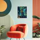 2 x obterie Cat Paint by Numbers Kit for Adults Beginner Skeleton Oil Painting Kit Adult Paint by Number Kits on Canvas DIY Painting for Beginners Art by Numbers for Gifts Home Wall Decor 16x20 Inch (YF038)