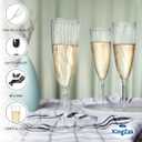 Lillian Tablesettings 96 Count Premium Champagne Flutes 6 oz. Clear Hard Plastic 1-Piece Disposable Glasses, Value Box