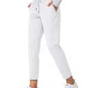 G Gradual Women's Pants with Deep Pockets 7/8 Stretch Ankle Sweatpants for Golf, Athletic, Lounge, Travel, Work (White, XXL)