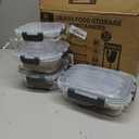 Skroam 10 Pack Glass Meal Prep Containers, 22 OZ Glass Airtight Food Storage Containers with Lids, Pantry Kitchen Storage Containers for Lunch, Food Storage, Meal Prep, Lunch Bento Boxes