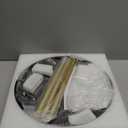 AOJEZOR Side Table: End Table for Any Room - Round Side Tables for Small Spaces - Black Top with 3 Gold Legged (16.9''Dia x 17''H)