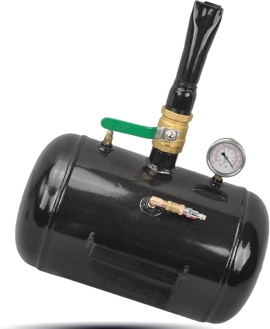5 Gallon Air Tire Bead Seater, Heavy Duty Steel Bead Blaster, 87116 PSI Recommended Operating Pressure, with Gauge for Car, Truck, ATV, Tractor & RV Tires (Black)