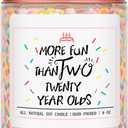 Homsolver 40th Birthday Gifts for Women, Perfect Ideas Birthday Decorations Candle Gift for Mom, Friends, Wife, Sister, Vanilla Cream Scent Handmade Aromatherapy Candles, 9ounce-Vanilla Scent