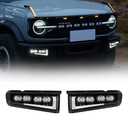FIERYRED LED Fog Lights for Ford Bronco Accessories 2021-2024 2/4-Door, Only fit Modular Steel Front Bumper, DRL Turn Signal Fog Light Lamp Kits, Not for Bronco Sport