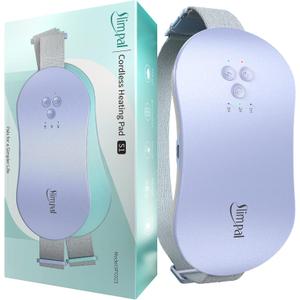 Slimpal Portable Heating Pad for Period Cramps, Electric Cordless Wearable Heat Pad Belt for Menstrual Cramps Relief, 3 Timer Auto Off Setting, Stocking Stuffers Christmas Gifts Her Women Girl, Purple