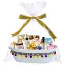 YELLOW LOTUS Large Gift Baskets Empty To Fill - 14 Cute Christmas Gift Baskets Empty for Women, Men, Graduation, Baby Toy Storage Boho Nursery Decor, White