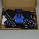 PHOEPET No Pull Dog Harness Medium Reflective Front Clip Vest with Handle,Adjustable 2 Metal Rings 3 Buckles,[Easy to Put on & Take Off](M, Royal Blue)