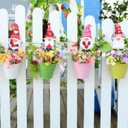 Bucherry 12 Pcs Valentine's Day Love Gnome and Heart Shape Planter Stakes Valentines Day Decorative Garden Yard Stakes Valentines Flower Pots Signs for Home Anniversary Party Outdoor Lawn Decor