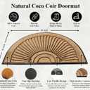 A1HC Natural Coir and Rubber Door Mat, 30x48, Thick Durable Doormats for Entrance, Heavy Duty, Low Pile Door Mat, Easy to Clean, Long Lasting Front Entry Doormat