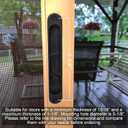Sliding Screen Door Handle & Latch with Keeper, Fits Doors Thicknesses Ranging from 15/16" to 1-1/8", and mounting Holes 5-1/8" on Center (Black)