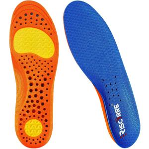 Insoles for Men and Women- Support Shock Absorption Cushioning Sports Comfort Inserts, Breathable Shoe Inner Insole for Running Walking Hiking Working(M) (M:Men:7-9|Women:8-10, Orange)