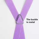 Alizeal Men's 4 Clips X-Back Solid Suspenders Pre Tied Bow Tie Set Elastic Adjustable Braces (Purple)