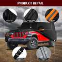 Waterproof Car Cover for Jeep Wrangler 4 Door 2006-2026 JK JL Outdoor Waterproof Sun Rain Snow Hail Protection with Driver Door Zipper