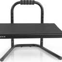 VIVO Ergonomic Height Adjustable Foot Rest Relief Platform, Elevated Stool for Comfortable Sit to Stand Workstation, Non-Slip Surface, Portable, Home Office Classroom Use, Black, STAND-FT01