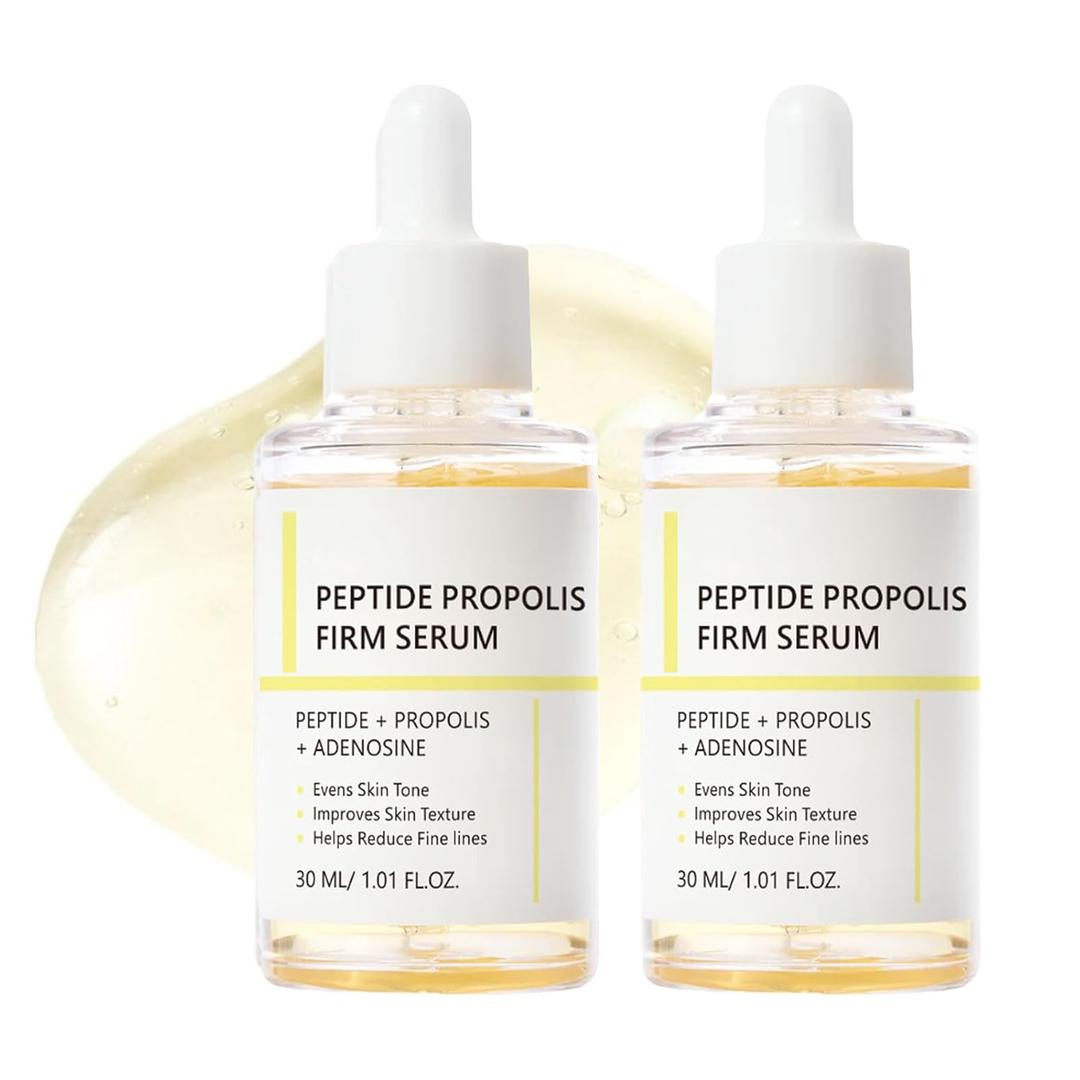 2PCS Peptide Propolis Serum, Hydration & Wrinkle Renewal Face Serum for Women Anti Aging, Hydrating & Anti Wrinkle for Face, Boosts Skin Elasticity, For All Skin Types (1 Fl Oz (Pack of 2))