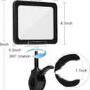 Mlici Acrylic Sign Holder with Clamp, 6 x 9 Inch Double Head Display Clips with PVC Card Protector, Rotating Sign Price Tag Clip On Sign Display for Hangrails or Tubes (Pack of 7) (Black)